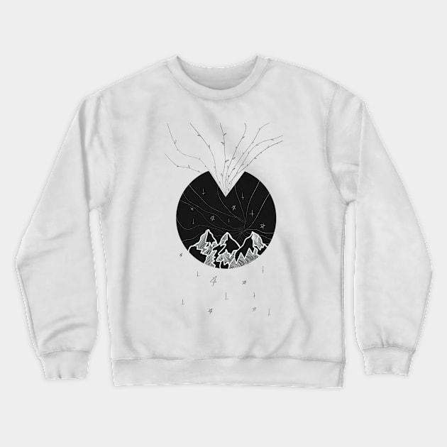 Mountains Crewneck Sweatshirt by Blaze Designs